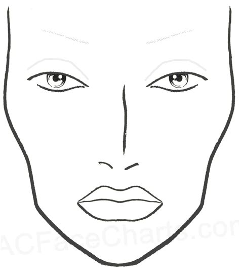 Blank Mac Face Charts Printable Makeup Drawing, Contour Makeup, Body Makeup, Makeup Style ...