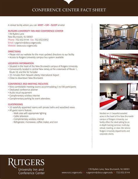 Menus | Rutgers University Inn and Conference Center