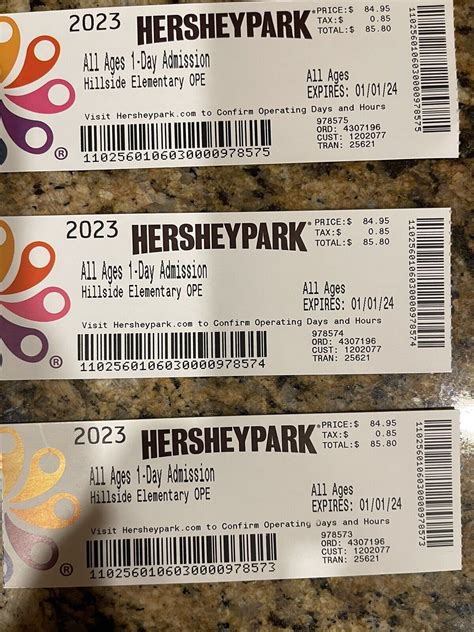 Hershey Park Tickets | eBay