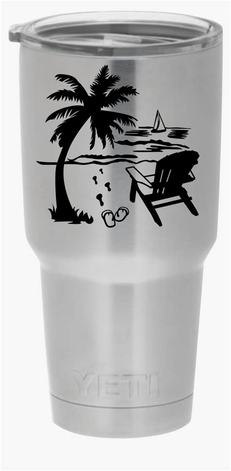 Vinyl Beach Decals For Cups, HD Png Download - kindpng