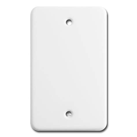 Extra Deep 1 Blank Electrical Wall Plate Cover - White