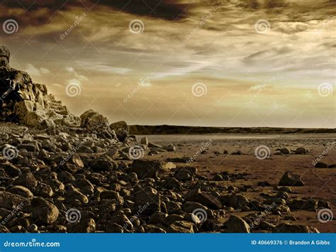 Martian Sunset stock photo. Image of clouds, voyage, mars - 40669376