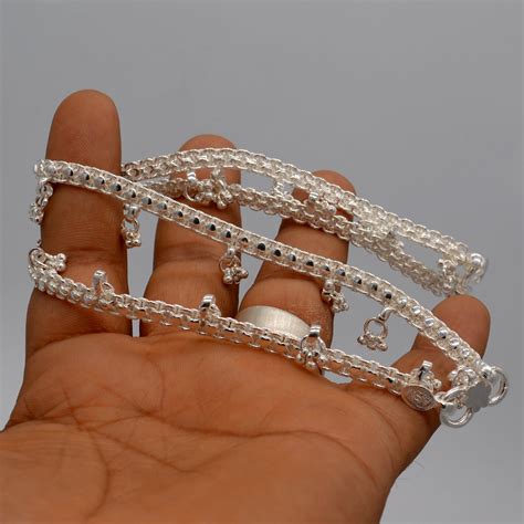 Silver Payal Wholesale Market Silver Payal for Girls Silver - Etsy