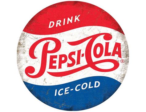 Pepsi Cola Vintage Round Metal Wall Art (2 sizes) - Metal Wall Signs