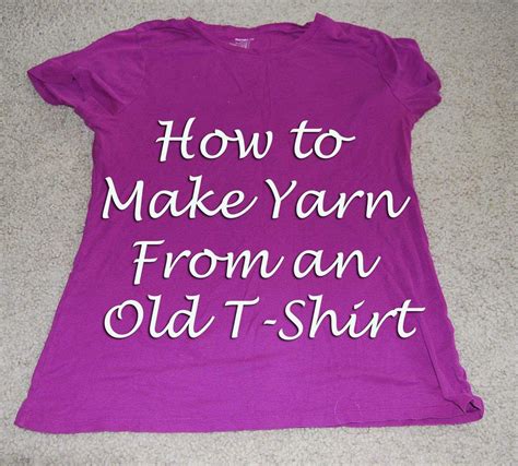 DIY: How to Make Yarn from an Old T-shirts | Easy yarn crafts, Old t shirts, T shirt yarn