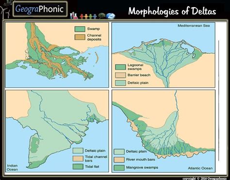 Free Quiz Game for Geography : Morphologies of Deltas morphology, morphologies, geomorphology ...