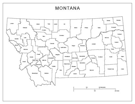 Montana Labeled Map