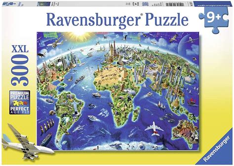 WORLD LANDMARKS MAP 300PC PUZZLE - Thinker Toys