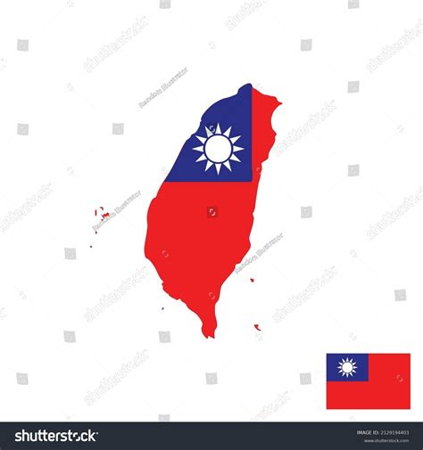 Taiwan Map Republic China National Borders Stock Vector (Royalty Free) 2129194403 | Shutterstock