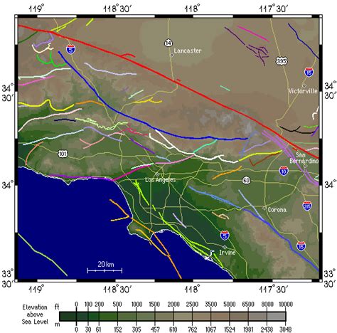 Los Angeles Earthquake Map