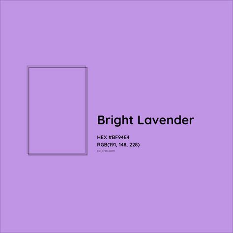 Bright Lavender Complementary or Opposite Color Name and Code (#BF94E4 ...