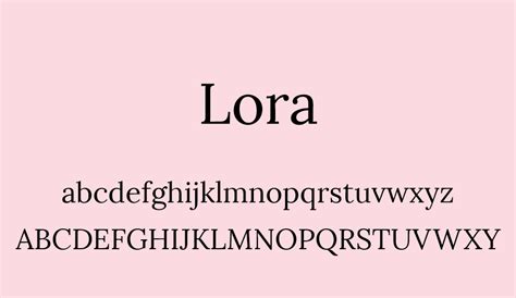 Lora free font