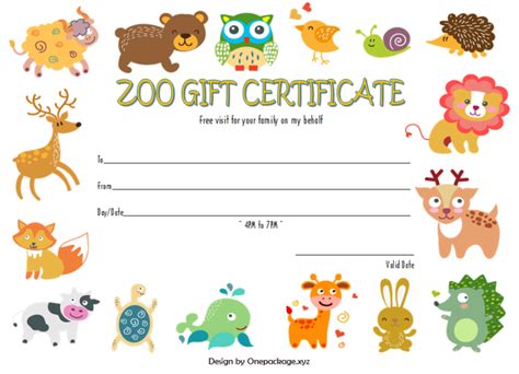 Top 10+ Zoo Gift Voucher Templates Free Download (2021 Super Fun Designs)