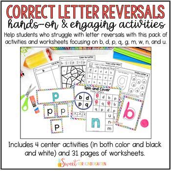 Letter Reversals Intervention Activities and Worksheets | TPT