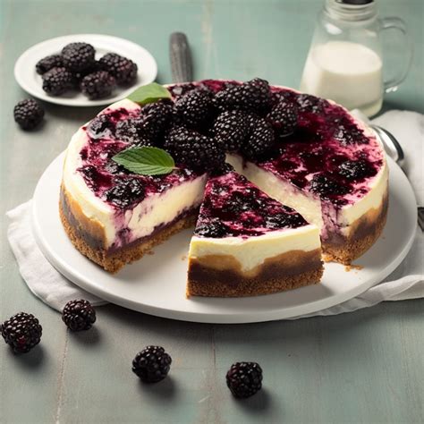 Mary Berry Baked Cheesecake with Blackberry Coulis