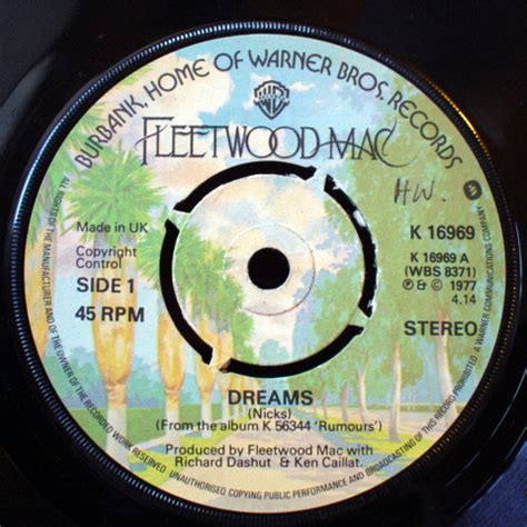 Fleetwood Mac – Dreams – Vinyl (Push-out Centre, 7", 45 RPM, Single), 1977 [r712539] | Discogs