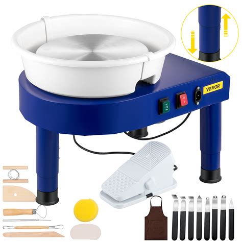 VEVOR Pottery Wheel, 14in Ceramic Wheel Forming Machine, 0-300RPM Speed Manual Adjustable 0-7 ...