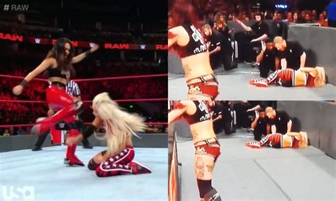 Liv Morgan legitimately knocked out by Brie Bella on Monday Night Raw | Brie bella, Jeff jarrett ...