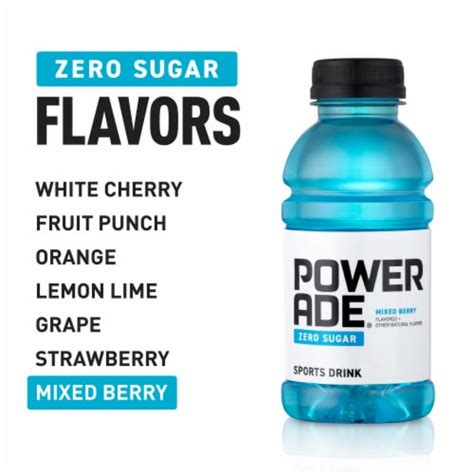 Powerade Zero Sugar Mixed Berry No Sugar Added Electrolyte & Vitamin ...