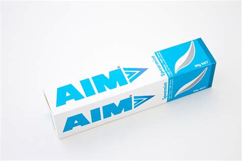 Aim toothpaste product packaging on Behance