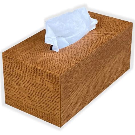 Tissue Box Cover in Oak Veneer – Rectangular Regular Medium Size