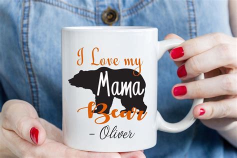 "I love my Mama Bear" Personalized name Mug for Mom | Mother's day mugs, Christmas gifts for mom ...