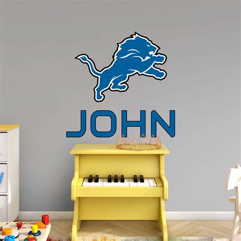 Detroit Lions Stacked Personalized Name Wall Decal | Shop Fathead® for Wall Art Décor