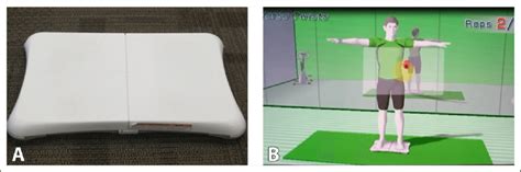 Nintendo Wii Balance Board. A: Picture of balance board. B: Screen shot... | Download Scientific ...