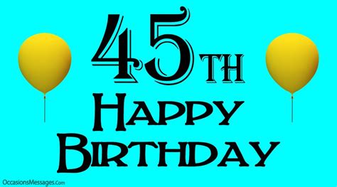 Happy 45th Birthday Wishes Messages For 45 Year Olds | Images and Photos finder