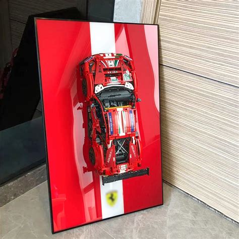 iLuane Display Wallboard for Lego Technic Ferrari 488 GTE“AF Corse #51 ...