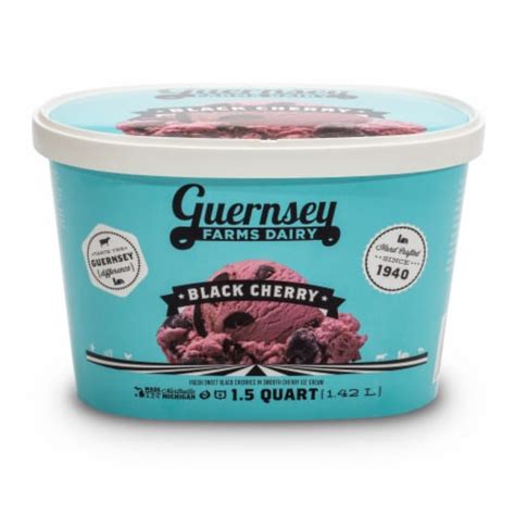 Guernsey Farms Dairy Black Cherry Ice Cream Tub, 48 oz - Kroger