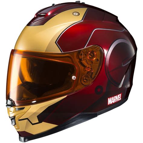 Hjc Is-17 Marvel Iron Man Full Face Mens Street Bike Dot Motorcycle ...