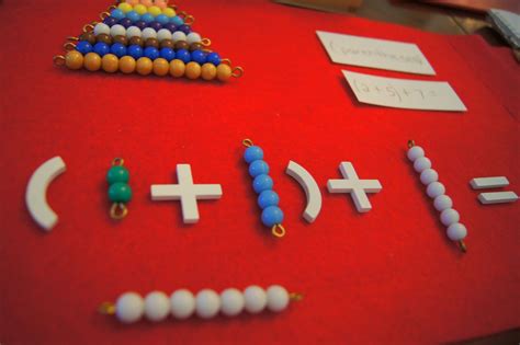 "Making Montessori Ours": Montessori Addition Tables Work - Coloured Bead Bars | Montessori math ...
