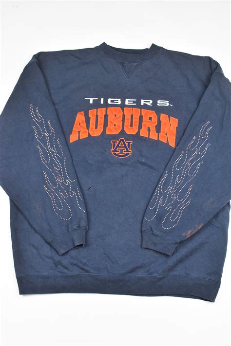 Upcycled Vintage Auburn Flame Sweatshirt - Tonguetied Apparel