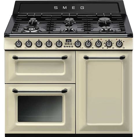 Smeg TR103P 100cm Victoria Dual Fuel Range Cooker - CREAM - Appliance City