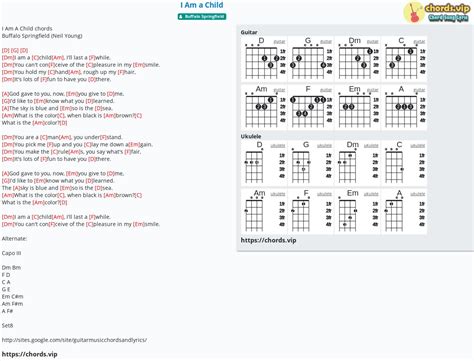 I Am A Child Of God Guitar Chords