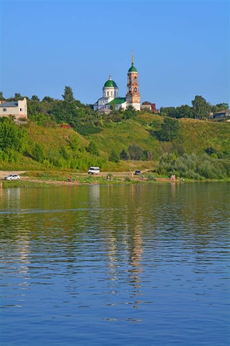 Church of Elijah the Prophet on the Abrupt Bank of Oka River in Kasimov City, Russia Stock Photo ...