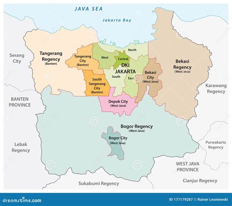 Bogor West Java Indonesia City Map In Retro Style. Outline Map Vector Illustration ...