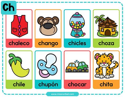 Palabras con la Ch para niños | Sílabas cha che chi cho chu