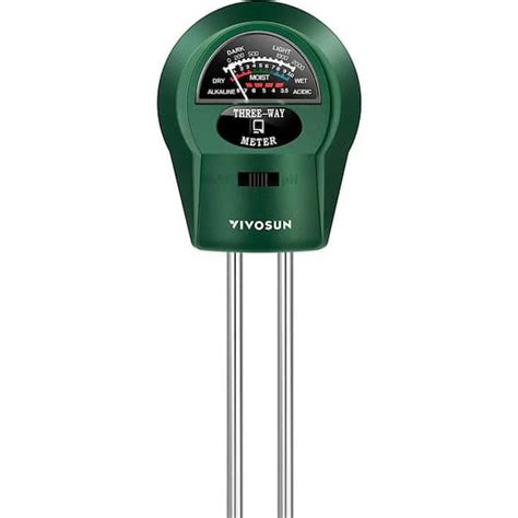 VIVOSUN 10.04 in. x 2.36 in. Plant Moisture Meter Light PH 3-in-1 Soil Tester wal-ST-003 - The ...