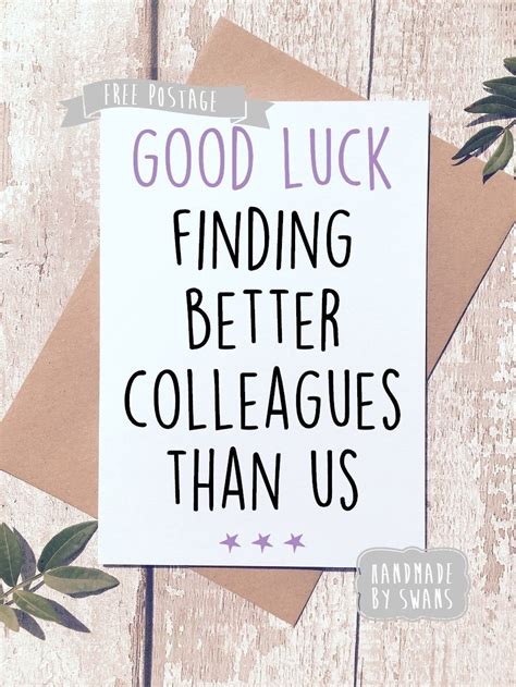 Printable Goodbye Card For Coworker