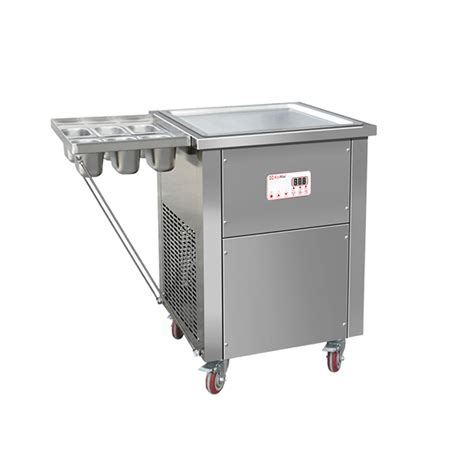 RIC600A Rolled Ice Cream Machine Round or Square Single Pan 6 Compartments | Krymac