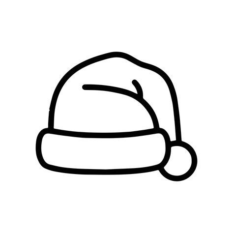 Santa Hat Outline Icon 14526155 Vector Art at Vecteezy