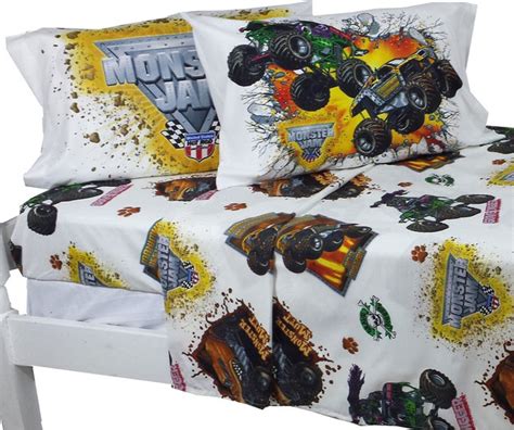 Monster Jam Full Sheet Set Monster Truck Destruction Bedding ...