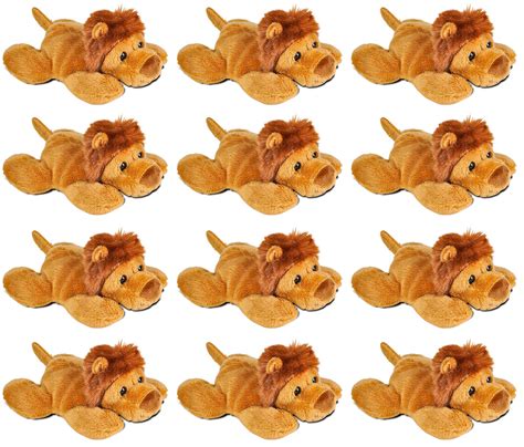 Wildlife Tree's 12-pack Plush African Lion Mini 4" Stuffed Animals, Zoo ...