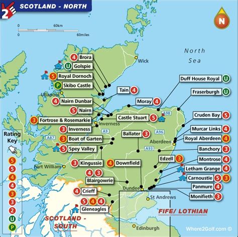 Scotland Map Of Golf Courses - Google Map From My Location