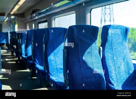 interior of commuter passenger train car Stock Photo - Alamy