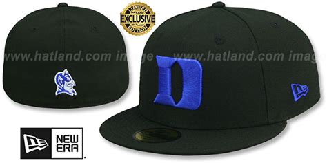 Duke NCAA TEAM-BASIC Black Fitted Hat by New Era