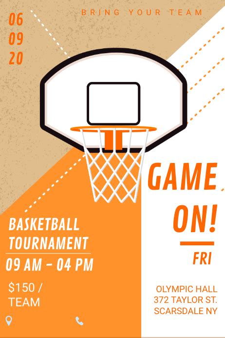 Basketball Tournament Poster Template | PosterMyWall