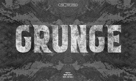 Free PSD | Grunge 3D editable text effect